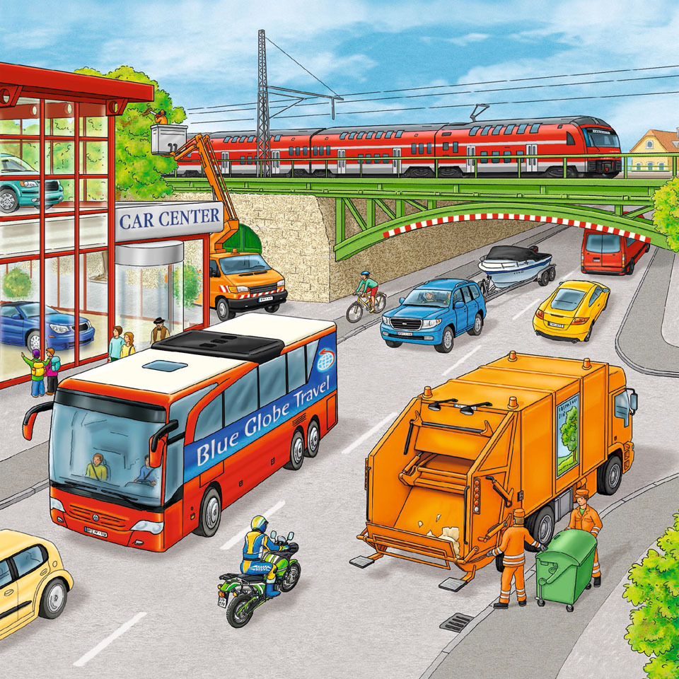 Ravensburger Moving Vehicles Jigsaw Puzzle 3x49pc SetRavensburger Kids