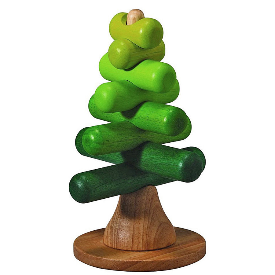 Plan Toys Stacking Tree is a classic educational, wooden eco toy for