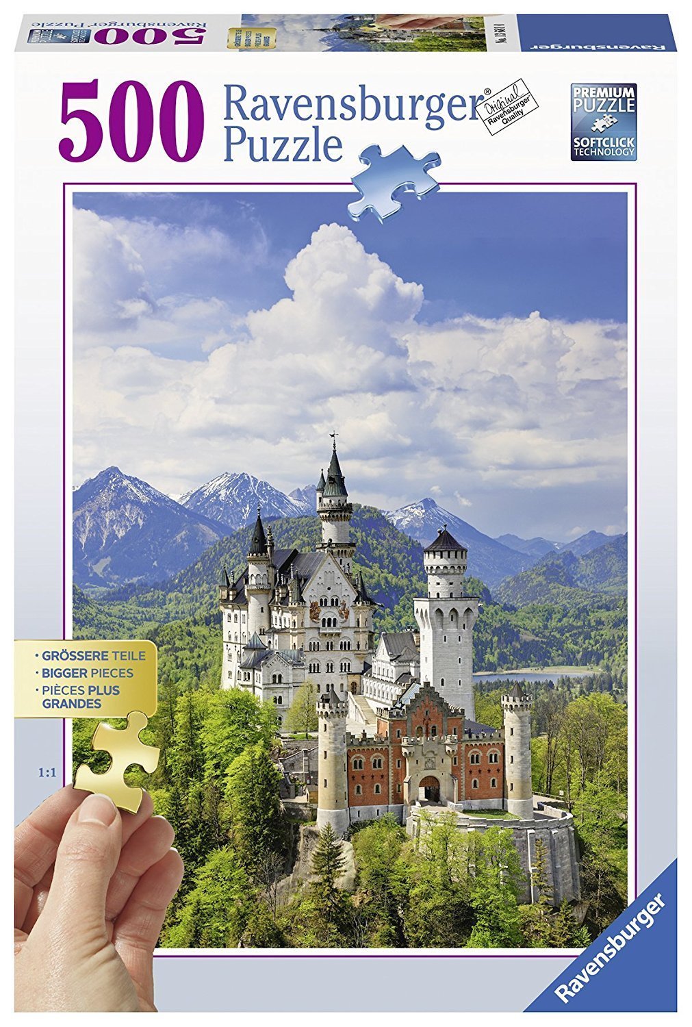 Ravensburger Neuschwanstein Castle Larger Pieces 500pc Jigsaw Puzzle