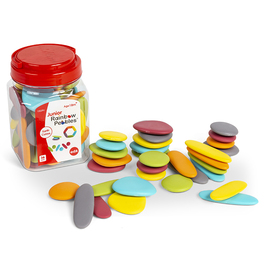 Edx Education Junior Rainbow Pebbles Earth Colours - Jar of 36