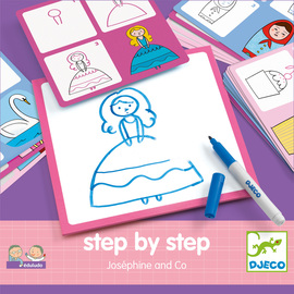 Djeco Eduludo Step By Step Josephine & Co - Learn To Draw Set