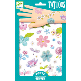 Djeco Fair Flowers of The Field Tattoos with Glitter