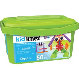 K'NEX | Kid K'NEX Budding Builders Tub 100pcs 50 builds