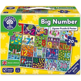 Orchard Toys - Big Number Poster & Jigsaw Puzzle 20 piece