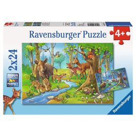 Ravensburger - Cute Forest Animals Jigsaw Puzzle 2x24pc