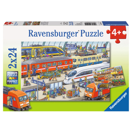 Ravensburger Busy Train Station Jigsaw Puzzle 2x24pc