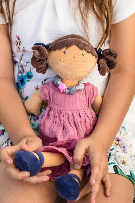 Bonikka Rag Doll Mandy with Hair & Bracelet Best Organic