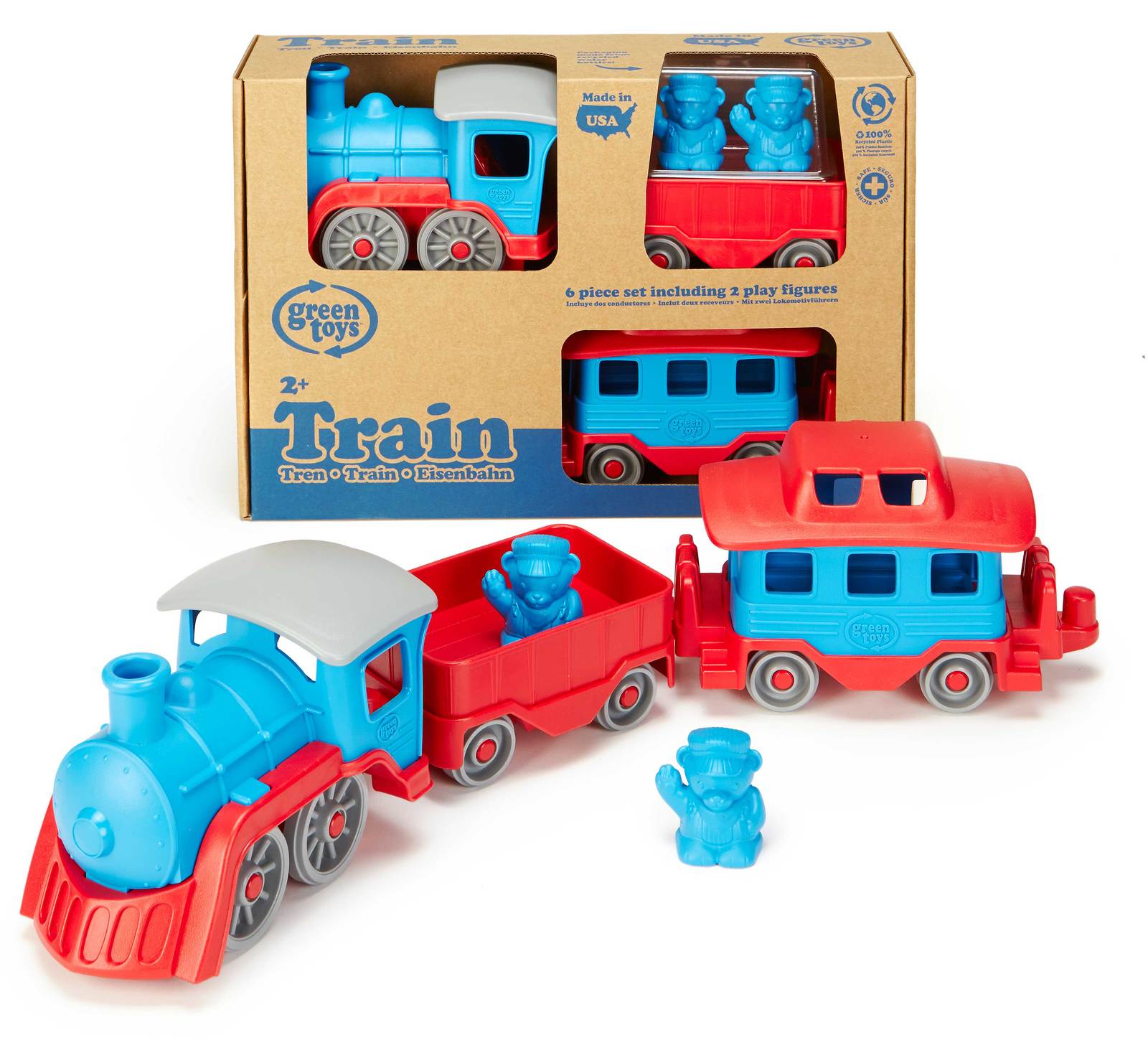 Green Toys Train BlueEcofriendly educational toys for babies