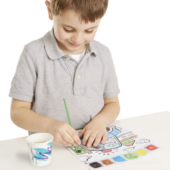 Melissa And Doug Paint with Water Book Vehicles Activity Books For