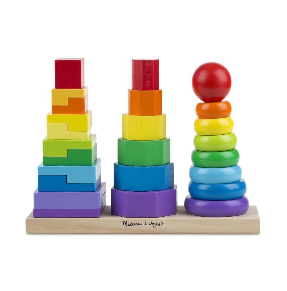 natural wooden stacker