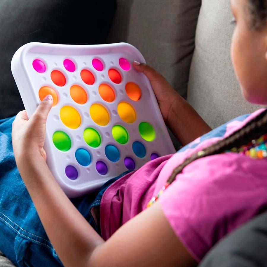 Fat Brain Toy Co. Dimpl Pops Deluxe Sensory Toy Rainbow Fun NDIS