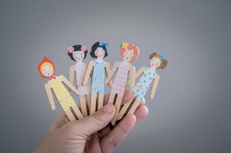 DJECO - DIY - Create - Sweet Night - 5 worry dolls - Little Zebra