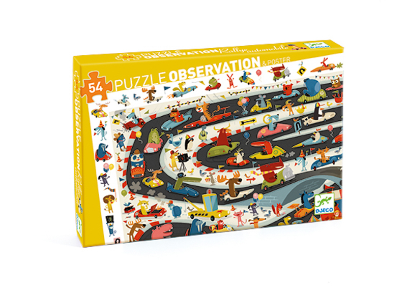 Djeco Car Rally Observation Jigsaw Puzzle 54pc Best Selling Kids
