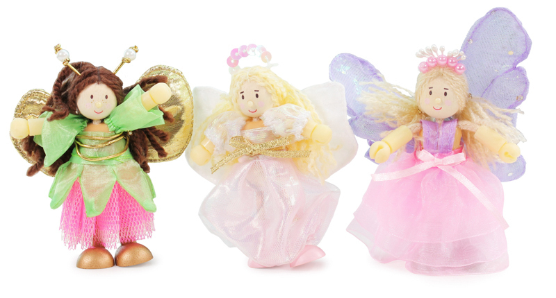 wooden fairy dolls