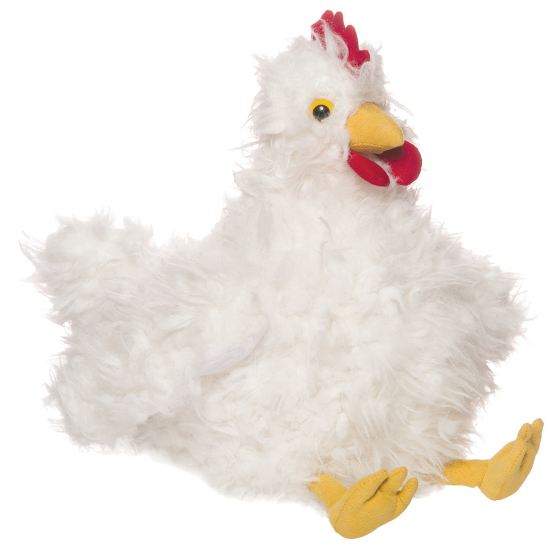 Plush White Chicken Cooper Toy 