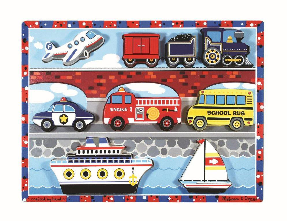 Melissa & Doug Vehicles Chunky Puzzle Melissa And Doug Wooden Kids
