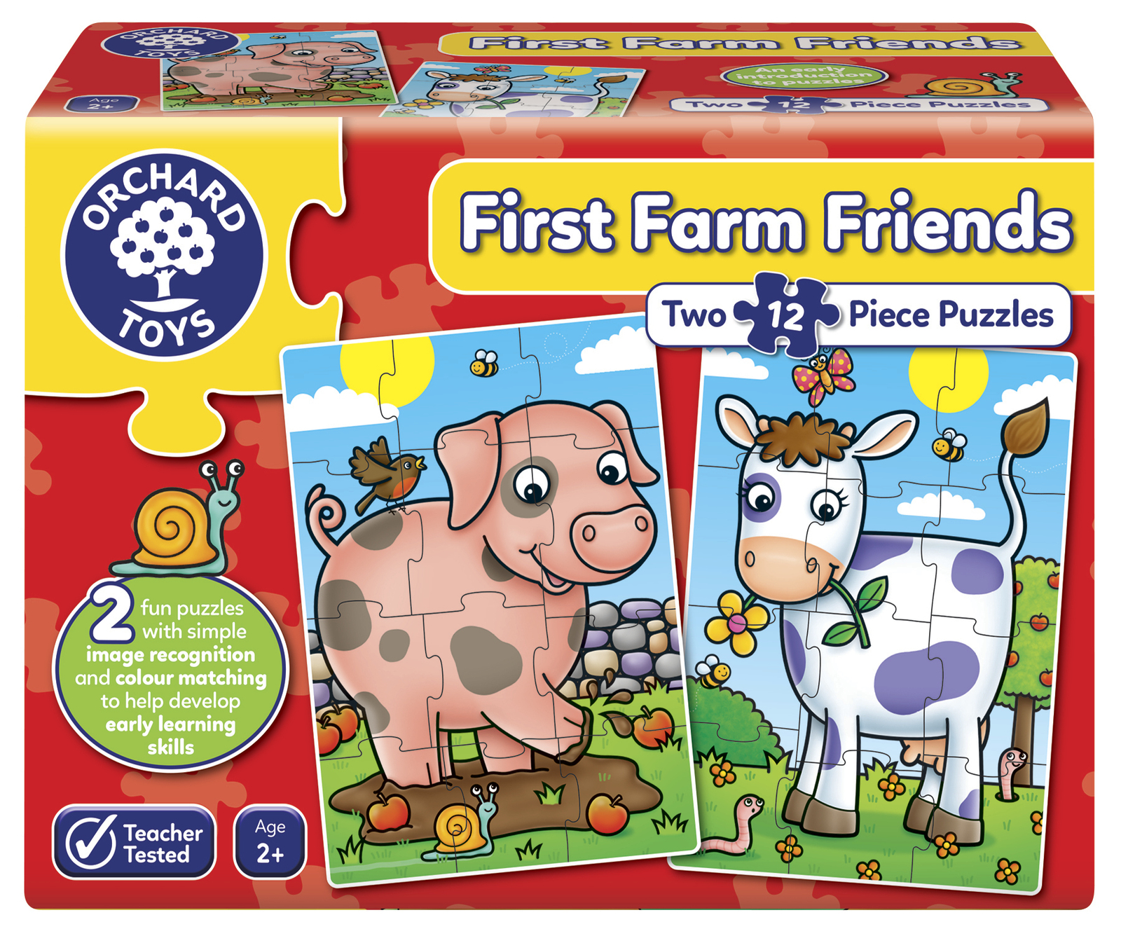 Orchard Toys First Farm Friends 2 x 12pc Puzzles Best Range of Early