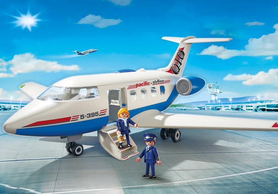 playmobil city action passenger plane
