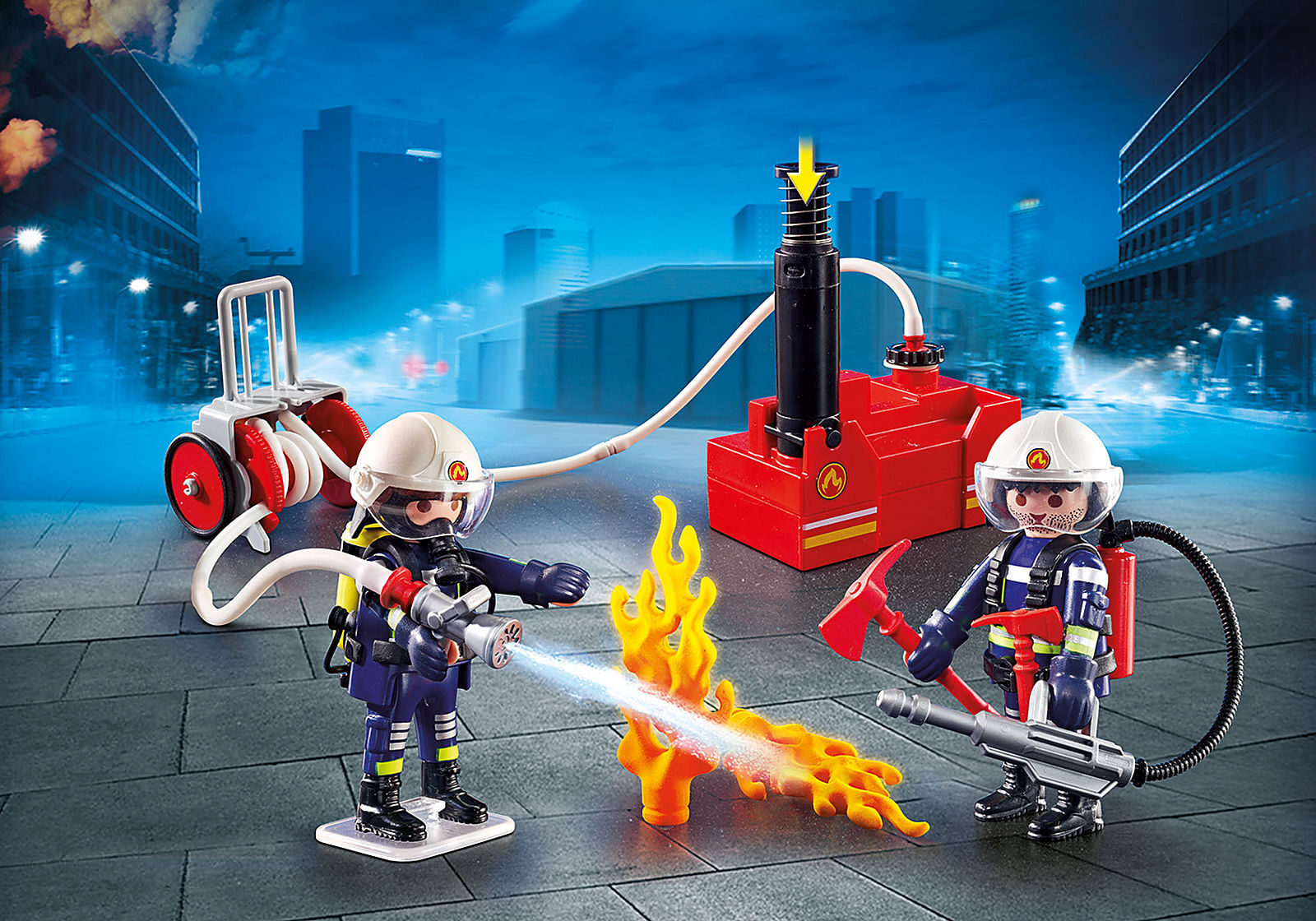 Playmobil City Action Firefighters With Water Pump 9468 Playmobil