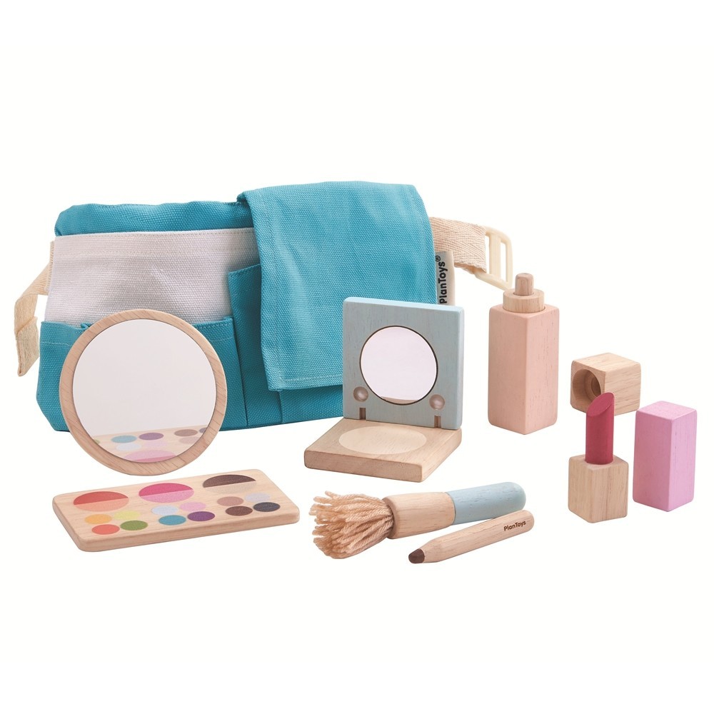 plan toys makeup set eco friendly wooden pretend play makeup