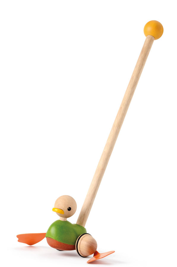 Plan Toys Push Along Duck Wooden Eco Toy