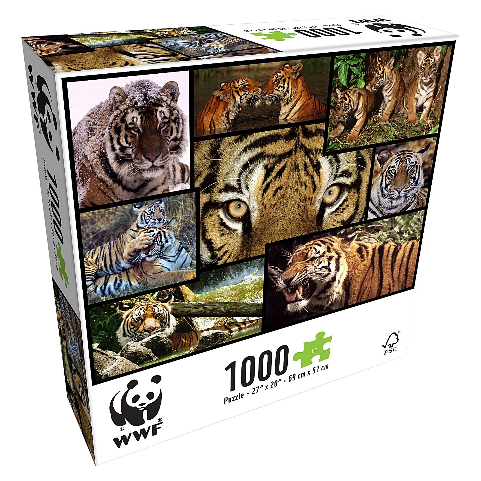 WWF Tigers Jigsaw Puzzle 1000pc | Adult & Kids Animal Jigsaw Puzzles ...