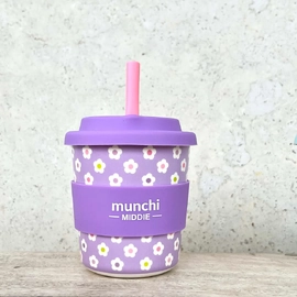 Flower Middie Single Cup - Straw Included 240ml