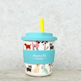 Puppuchino Middie Single Cup - Straw Included 240ml