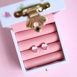 Lauren Hinkley Tea Party Cupcake Earings With Bunny Box
