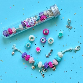 Jewellery Making Kit Charm Bracelet Set - Pastel Rainbow