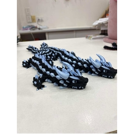 3D Printed Dragon - Large Blue/Black