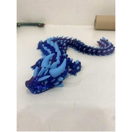 3D Printed Dragon - Large - Glow In The Dark ( Blue )