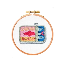 Sardines Tin Embroidery Kit 