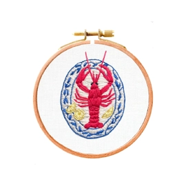 Lobster Tin Embroidery Kit 