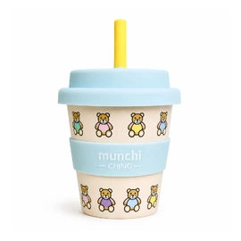 Beary Cute Babychino Cup (Blue Lid) - Straw Included