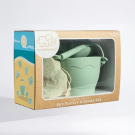 Silicone 8pc Bucket & Spade Set Light Sage