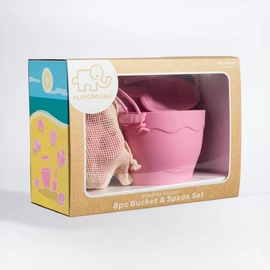 Silicone 8pc Bucket & Spade Set Light Pink
