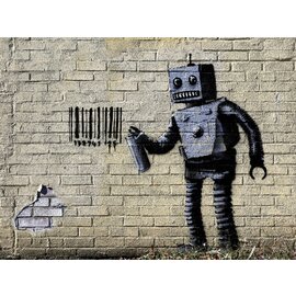 Banksy Urban Art - Tagging Robot 1000pc Jigsaw Puzzle