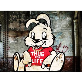 Banksy Urban Art - Thug For Life Bunny 1000pc Jigsaw Puzzle