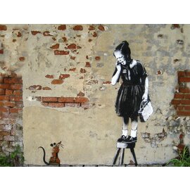 Banksy Urban Art - Girl On Stool 1000pc Jigsaw Puzzle