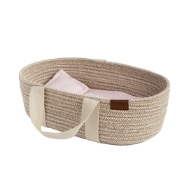 Woven Doll Moses Basket Set - Blush