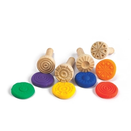Educational Colours - Wooden Dough Stampers Set 4pc