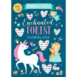 Enchanted Forest Colouring Book with 1400 Gem Stickers