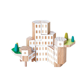 Areaware - Blockitecture Garden City Wooden Blocks Set