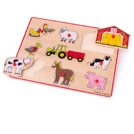 Bigjigs Lift Out Puzzle - Farm