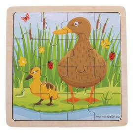 Bigjigs Duck & Duckling Wooden Puzzle 16pc