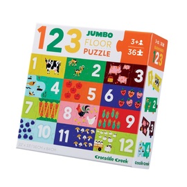 Crocodile Creek - Let's Learn Floor Puzzle 36pc Barnyard 123
