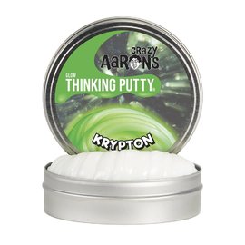 Crazy Aarons Thinking Putty | Krypton - White/Green Glow In The Dark Mini Tin