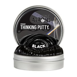 Crazy Aarons Thinking Putty | Black - Primary Colour Mini Tin