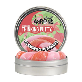 Crazy Aarons Thinking Putty | Flamingo Feathers 4" Tin - Hypercolour